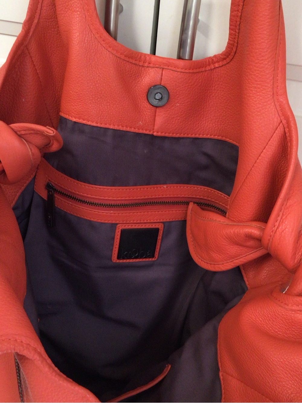 Kooka Women’s Orange Soft Leather Shoulder Bag – Stylish Everyday Tote - Picture 8 of 10